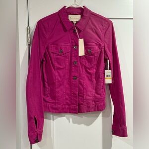 Two by Vince Camuto fuchsia denim jacket size small